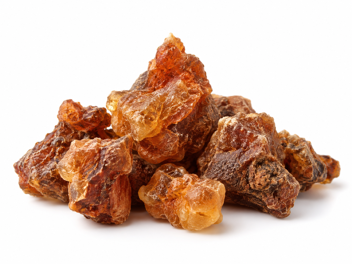 Ingredients Myrrh botanical on a white background